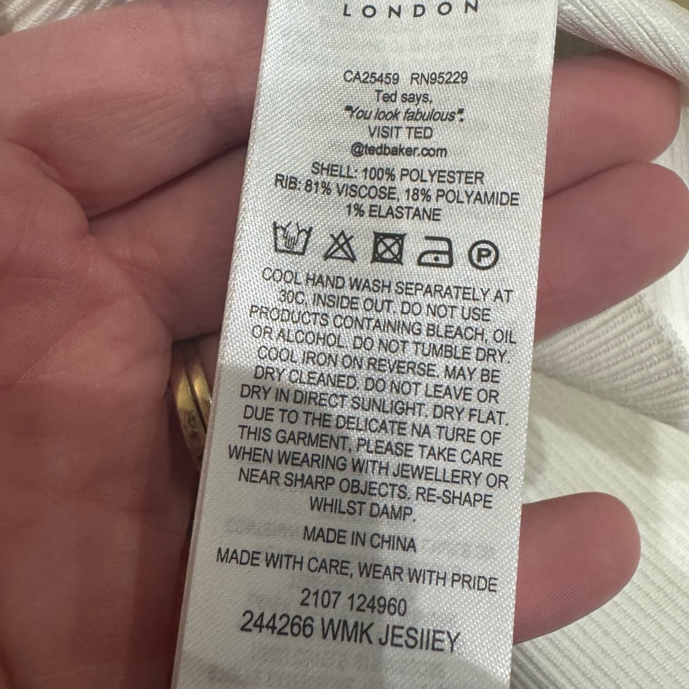 Ted Baker Floral Bomber Jacket - White and Multicolor NWT - Picture 7 of 11